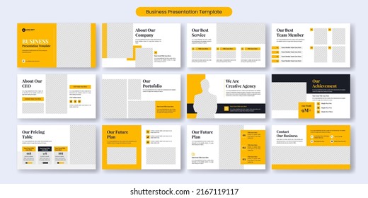 Creative business presentation slides template design