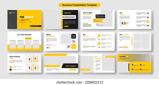 Creative business presentation slides template design. Use for modern presentation background, brochure design, website slider, landing page, annual report, company profile