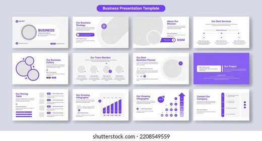 Creative business presentation slides template design. Use for modern presentation background, brochure design, website slider, landing page, annual report, company profile