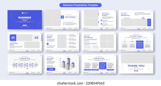 Creative business presentation slides template design. Use for modern presentation background, brochure design, website slider, landing page, annual report, company profile