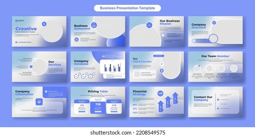 Creative business presentation slides template design. Use for modern presentation background, brochure design, website slider, landing page, annual report, company profile