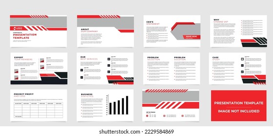 Creative business presentation slides template design. Use for modern presentation background, brochure design, website slider, landing page, annual report, company profile