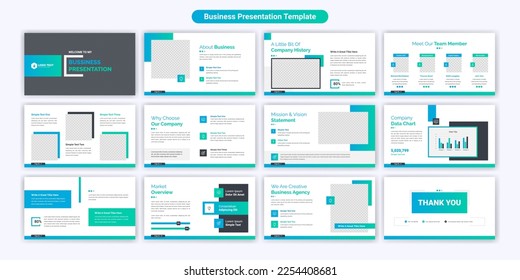 Creative business presentation slides template design. Use for modern presentation background, brochure design, website slider, landing page, annual report, company profile