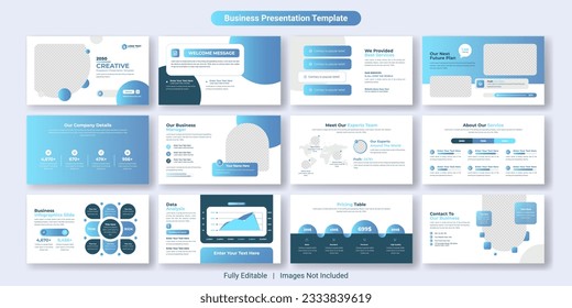 Creative business presentation slides template design. Use for modern presentation background, brochure design, website slider, landing page, annual report, company profile