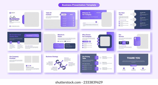 Creative business presentation slides template design. Use for modern presentation background, brochure design, website slider, landing page, annual report, company profile