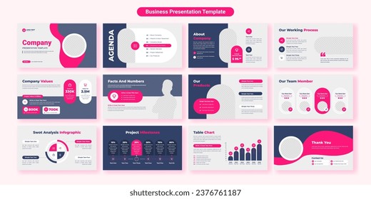 Creative business presentation slides template design. Use for modern presentation background, brochure design, website slider, landing page, annual report, company profile