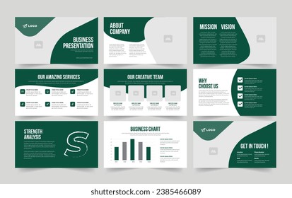 Creative business presentation slides template design.