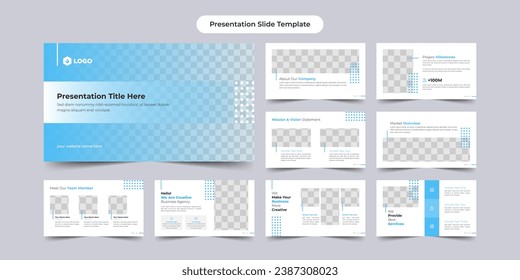 Creative business presentation slides template design. Use for modern presentation background, brochure design, website slider, landing page, annual report, company profile