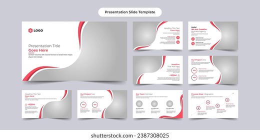 Creative business presentation slides template design. Use for modern presentation background, brochure design, website slider, landing page, annual report, company profile