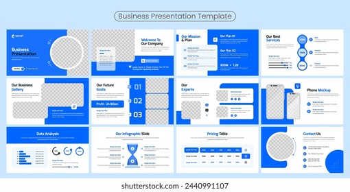 Creative Business presentation slides template design. Use for modern presentation background, brochure design, website slider, landing page, annual report, company profile