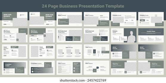 Creative business presentation slides template design. Use for modern presentation background, brochure design, website slider, landing page, annual report, company profile