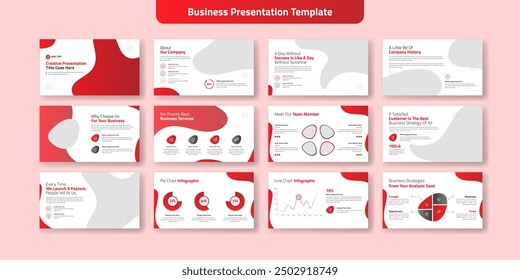 Creative business presentation slides template design. Use for modern presentation background, brochure design, website slider, landing page, annual report, company profile