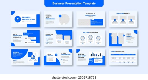 Creative business presentation slides template design. Use for modern presentation background, brochure design, website slider, landing page, annual report, company profile