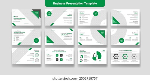 Creative business presentation slides template design. Use for modern presentation background, brochure design, website slider, landing page, annual report, company profile