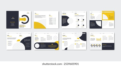 Creative business presentation slides template design. Use for modern keynote presentation background, brochure design, website slider, landing page, annual report, company profile