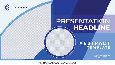 Creative Business Presentation Slides Template. Modern Company Profile Brochure Cover Design. Geometric Annual Report, Conference Event Invitation Template, for Flyer, Website Slider, Landing Page