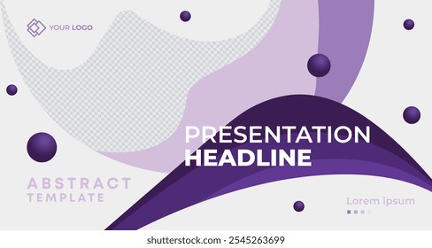 Creative Business Presentation Slides Template. Modern Company Profile Brochure Cover Design. Geometric Annual Report, Conference Event Invitation Template, for Flyer, Website Slider, Landing Page