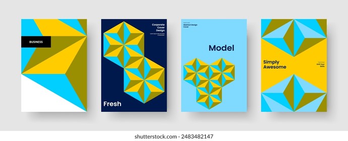 Plantilla de presentación empresarial creativa. Diseño de Anuncio Abstractas. Diseño de informe geométrico. Portada del libro. Volante. Folleto. Cartel. Antecedentes. Catálogo. Diario. Prospecto. Cartera. Revista