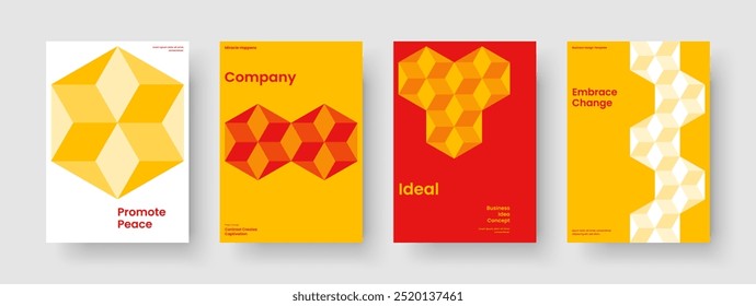 Plantilla de presentación de negocios creativos. Diseño Abstractas de folletos. Diseño de volante geométrico. Cartel. Antecedentes. Portada de libro. Anuncio. Informe. Panfleto. Folleto. Diario. Cuaderno. Revista. Boletín de noticias