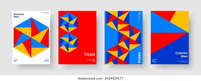 Plantilla de presentación empresarial creativa. Diseño de folleto aislado. Diseño de informe geométrico. Volante. Cartel. Portada del libro. Antecedentes. Pancarta. Boletín informativo. Diario. Cartera. Identidad de marca. Revista