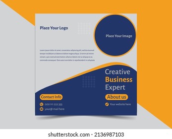 Creative Business Promotion Social Media Post Unique Template Design.  Corporate Advertising.