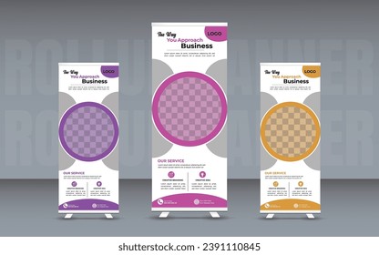 Plantilla de banner de resumen de negocios creativos