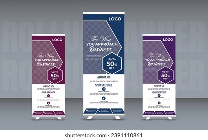 Plantilla de banner de resumen de negocios creativos