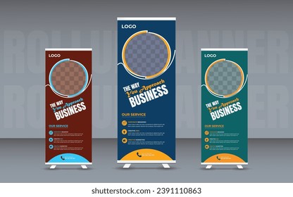 Plantilla de banner de resumen de negocios creativos