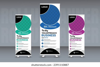 Plantilla de banner de resumen de negocios creativos