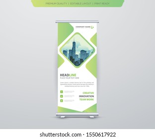 Creative Business Roll Up Set. Standee Design. Banner Template, Abstract Yellow and Black Speech Bubbles vector.flyer, presentation, leaflet, j-flag, x-stand, exhibition display,social networks