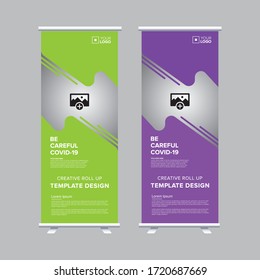 creative business roll up template design modern and creative tool-up banner design