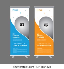 creative business roll up template design modern and creative tool-up banner 