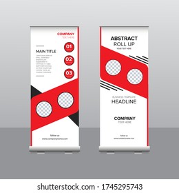 creative business roll up template design modern and creative roll-up banner design