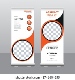 creative business roll up template design modern and creative roll-up banner design