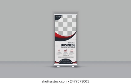 Creative Business Roll -Up Banner Design Template Layout