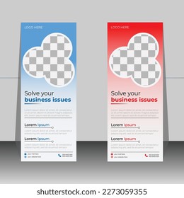 Creative Business Roll-up Banner Template Design Layout, Modern, Corporate