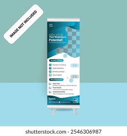 Creative business Rull-up template design 