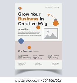 Creative Business Services Flyer Template for Marketing and Design