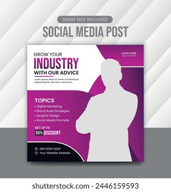 Creative business social media and Instagram post design