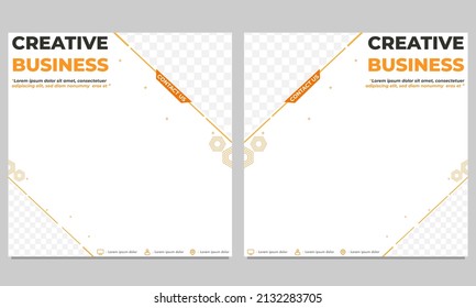 creative business social media post template design
