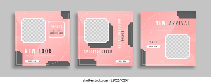 Creative business social media post template vector	
