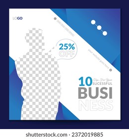 Creative Business Social Media Post design, vector square size template