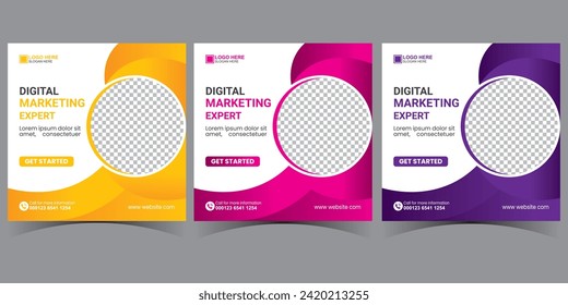 creative business social media post template. corporate social media post design