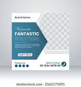 Creative business social media post design, Modern corporate business social media post template layout banner design 
