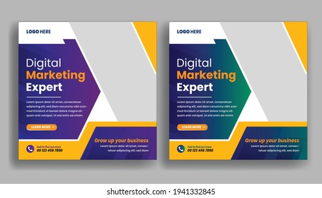 creative business social media template design digital marketing agency social media poster design
