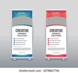 Creative Business Solution Business Advertising Roll Up Banner Design 