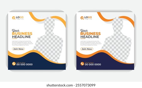 Creative business solution, simple and corporate background professional business social media post or square banner template design for your business
