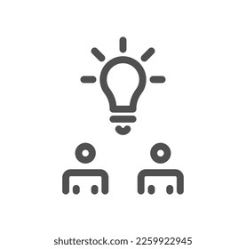Creative business solutions icon and linear vector.
