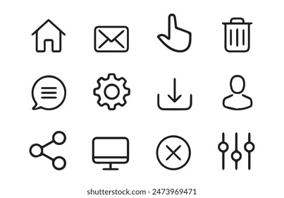 Creative business solutions juegos de iconos relacionados.Conjunto de iconos de Web. Sitio web set icon Vector. para ordenador y móvil ect.eps 10