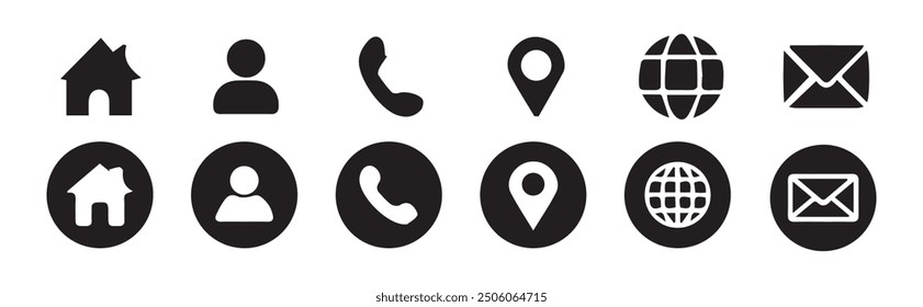 Creative business solutions related icon sets.phone,call,mobile,massage,email,website etc.Illustration vector EPS 10